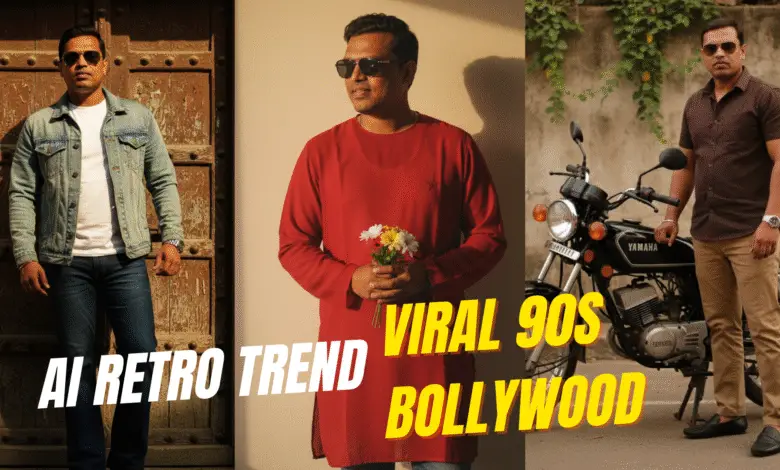 Google Gemini Nano Banana AI retro Trend: Create Viral 90s Bollywood-Style Photos on Instagram